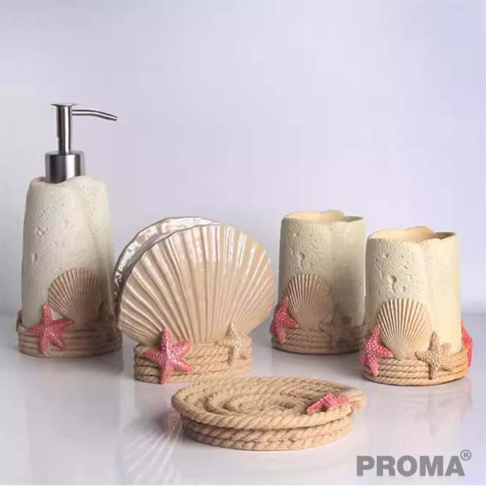 [Pre-order] อุปกรณ์ห้องน้ำเซรามิกเซ็ต 5 ชิ้น ชุดหาดทราย PROMA-WS05 (ไม่มีถาด)_11